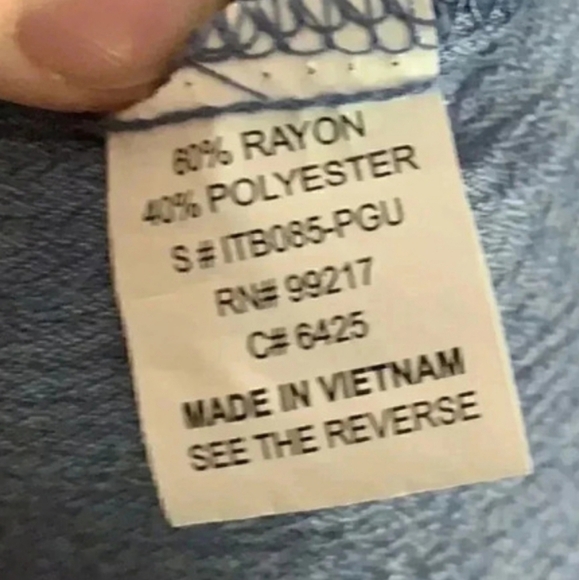 Women's One-Shoulder Blue Top - Picture 10 of 10